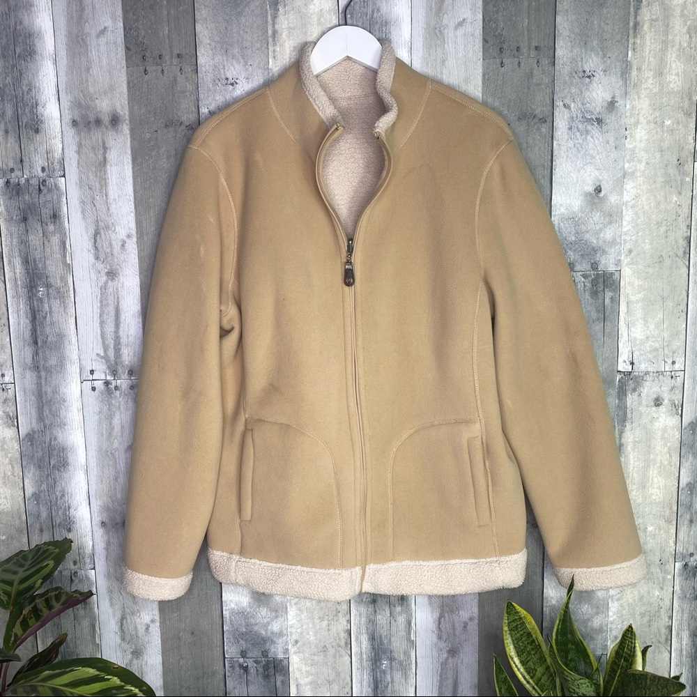 FUDA Reversible Fleece Jacket Faux Fur Size XL